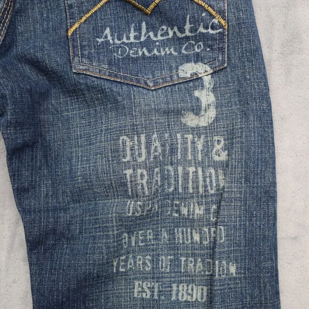 US Polo Assn Jeans Youth 14 26 x 30 Blue Denim Flare Long Boys Pants